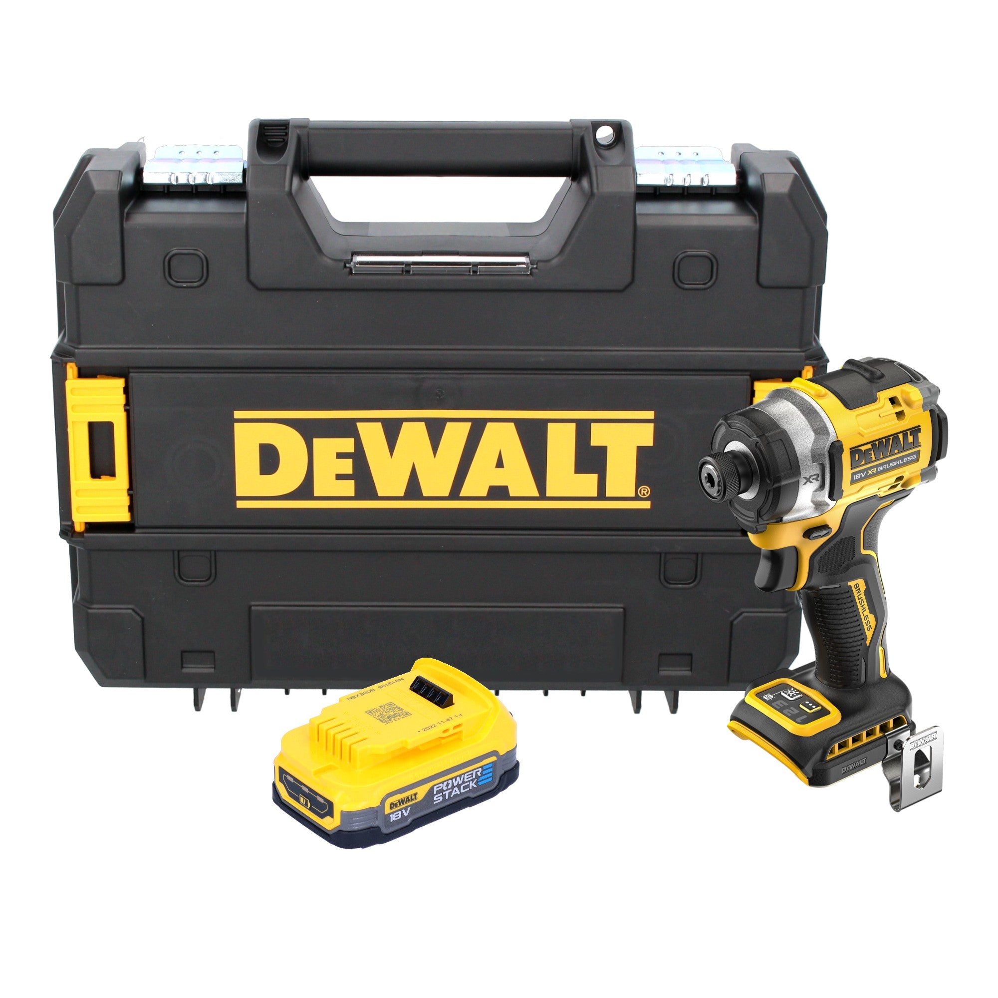 DeWalt DCF 860 NT Akku Schlagschrauber 18 V 282 Nm 1 4 Brushless 1x Powerstack Akku 1 7 Ah TSTAK ohne Ladegeraet 0 - toolbrothers