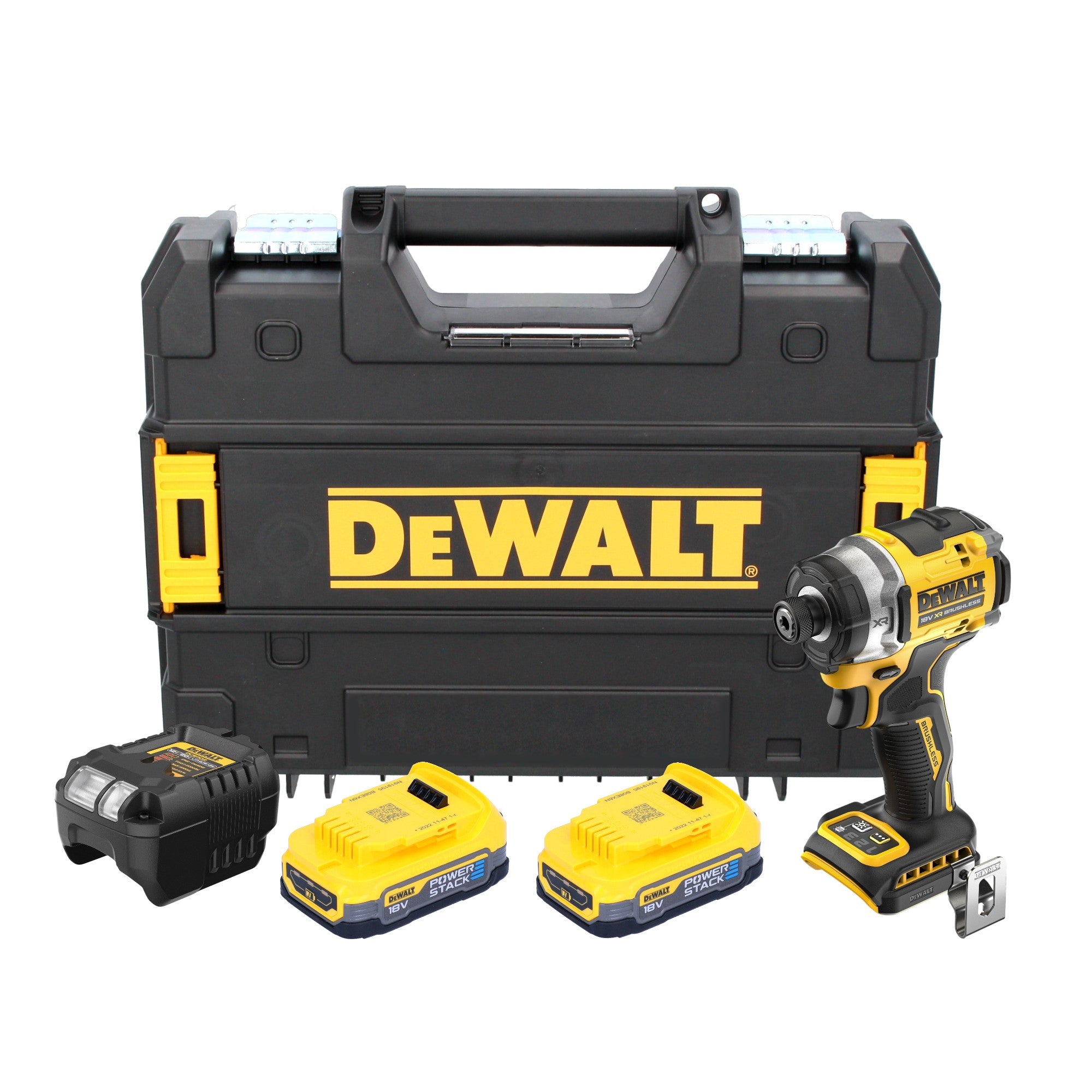 DeWalt DCF 860 E2T Akku Schlagschrauber 18 V 282 Nm 1 4 Brushless 2x Powerstack Akku 1 7 Ah Ladegeraet TSTAK 0 - toolbrothers