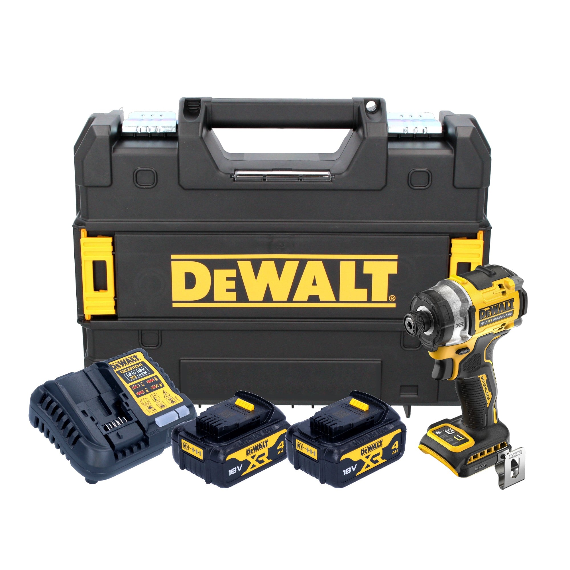 DeWalt DCF 860 M2T Akku Schlagschrauber 18 V 282 Nm 1 4 Brushless 2x Akku 4 0 Ah Ladegeraet TSTAK 0 - toolbrothers