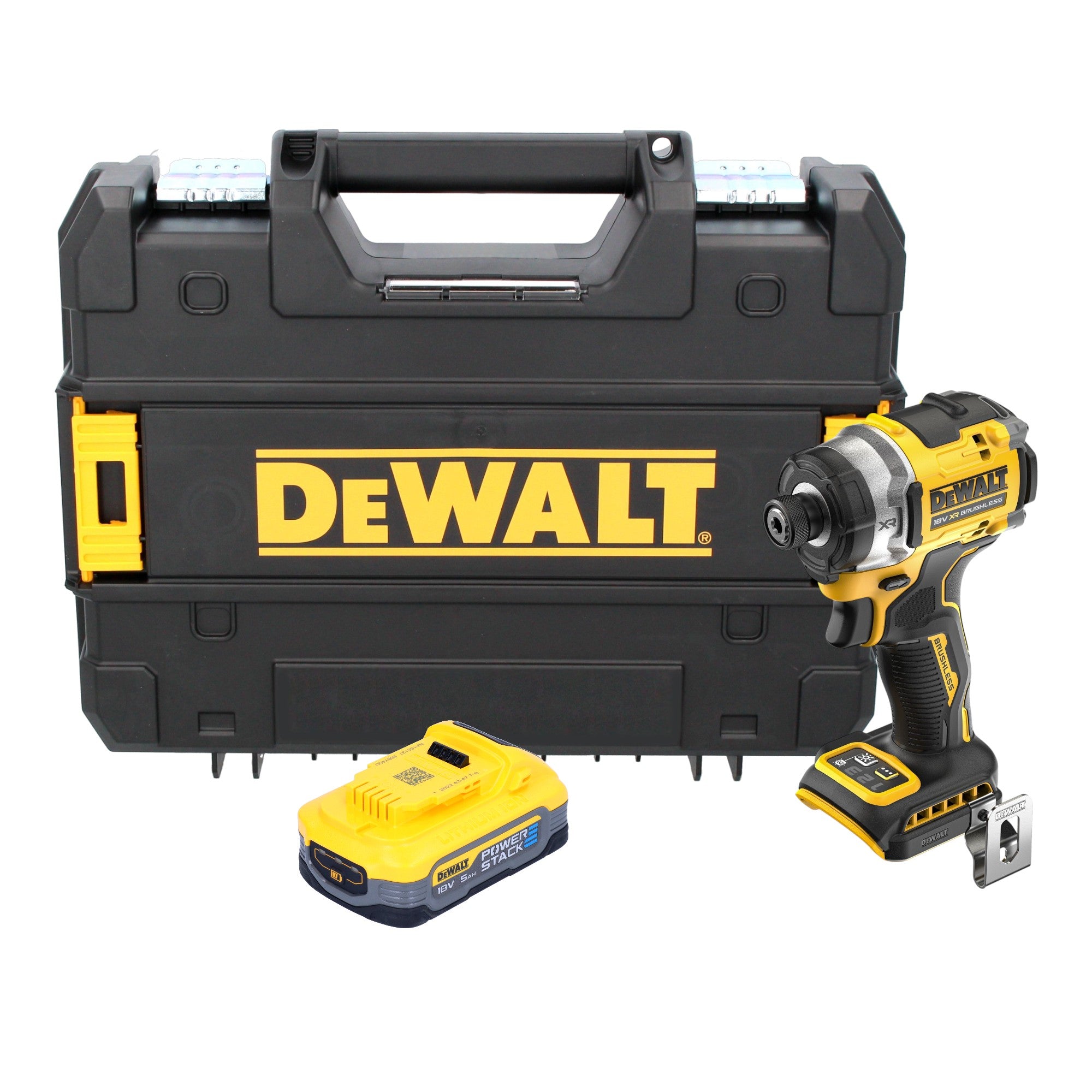 DeWalt DCF 860 NT Akku Schlagschrauber 18 V 282 Nm 1 4 Brushless 1x Powerstack Akku 5 0 Ah TSTAK ohne Ladegeraet 0 - toolbrothers