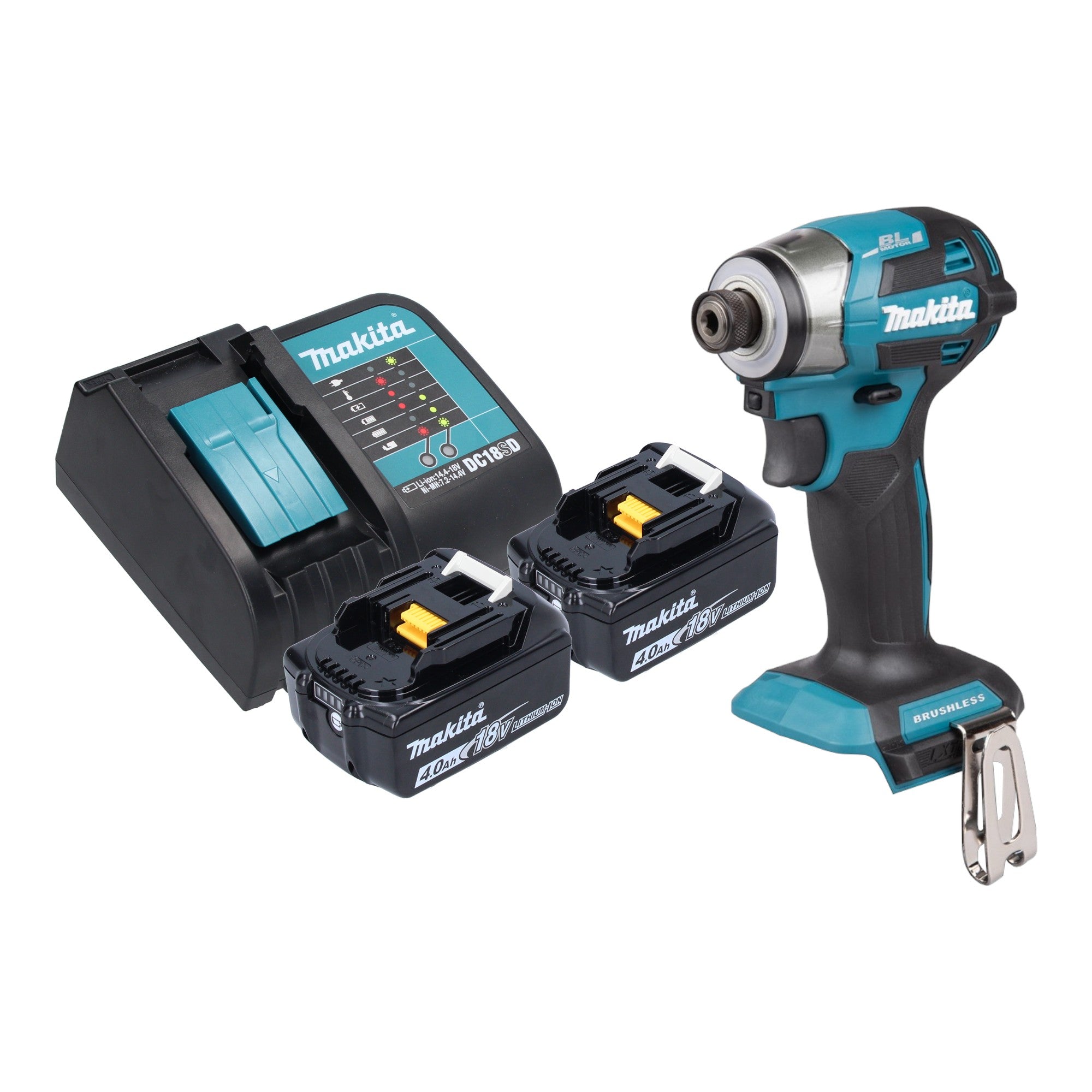 Makita DTD 173 SM Akku Schlagschrauber 18 V 180 Nm 1 4 Brushless 2x Akku 4 0 Ah Ladegeraet 0 - toolbrothers