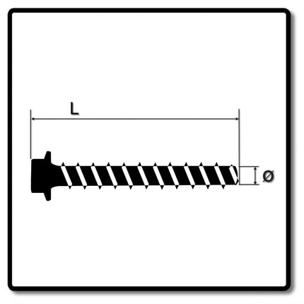 HECO MULTI-MONTI-plus SS Betonschraube 10 x 100 mm 25 Stk. SW 13 Sechskantkopf verzinkt A2K ( 48453 ) - Toolbrothers