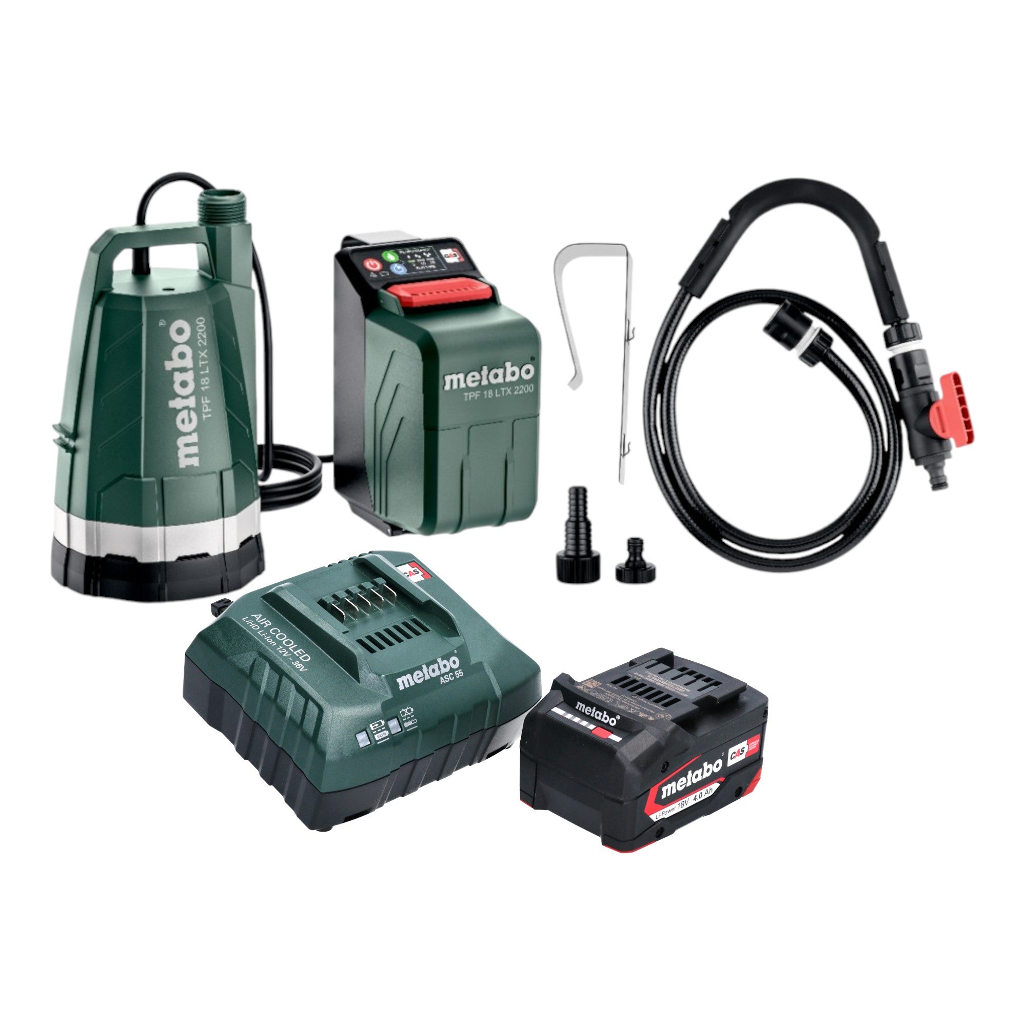 Metabo TPF 18 LTX 2200 Akku Tauch und Regenfasspumpe 18 V 2200 l h 1x Akku 4 0 Ah Ladegeraet 0 - toolbrothers