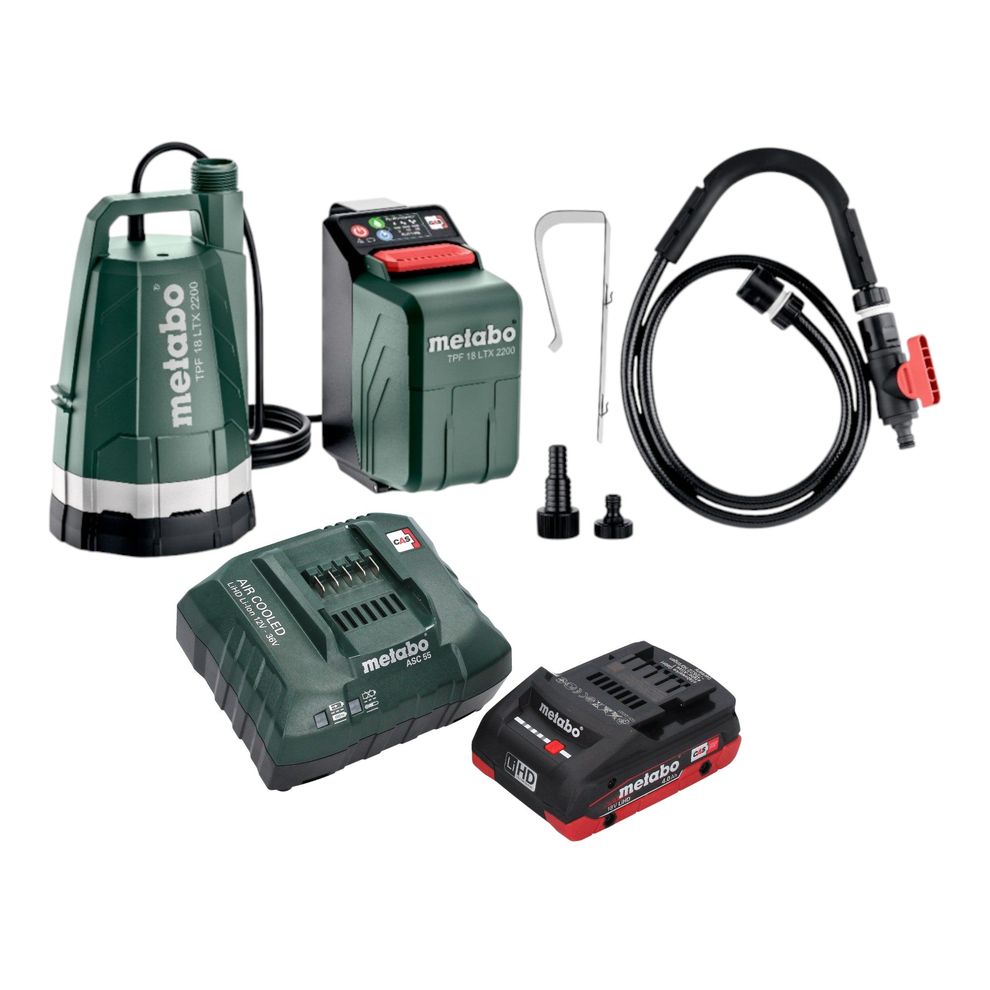 Metabo TPF 18 LTX 2200 Akku Tauch und Regenfasspumpe 18 V 2200 l h 1x LiHD Akku 4 0 Ah Ladegeraet 0 - toolbrothers