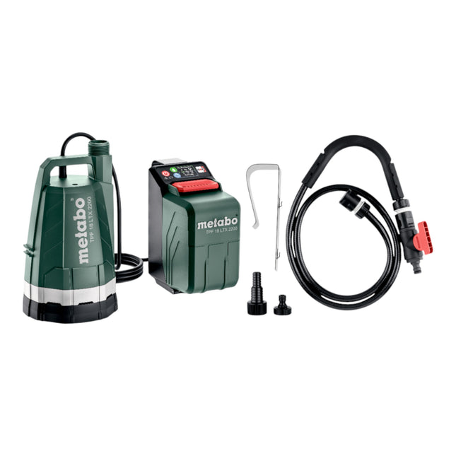 Metabo TPF 18 LTX 2200 Akku Tauch und Regenfasspumpe 18 V 2200 l h 1x LiHD Akku 8 0 Ah Ladegeraet 1 - toolbrothers