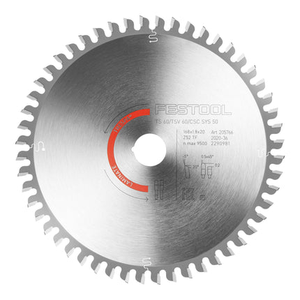 Festool KSB SORT 3 W L A 168x1 8 Kreissaegeblatt Set 168 x 1 8 mm 578568 fuer TS 60 K TSV 60 K CSC SYS 50 3 - toolbrothers