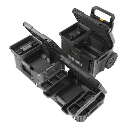 Toughbuilt StackTech TB B1S3 B 70R Werkzeugkisten Set mit Rollen 3 tlg IP65 86 x 56 x 40 cm  1 - toolbrothers