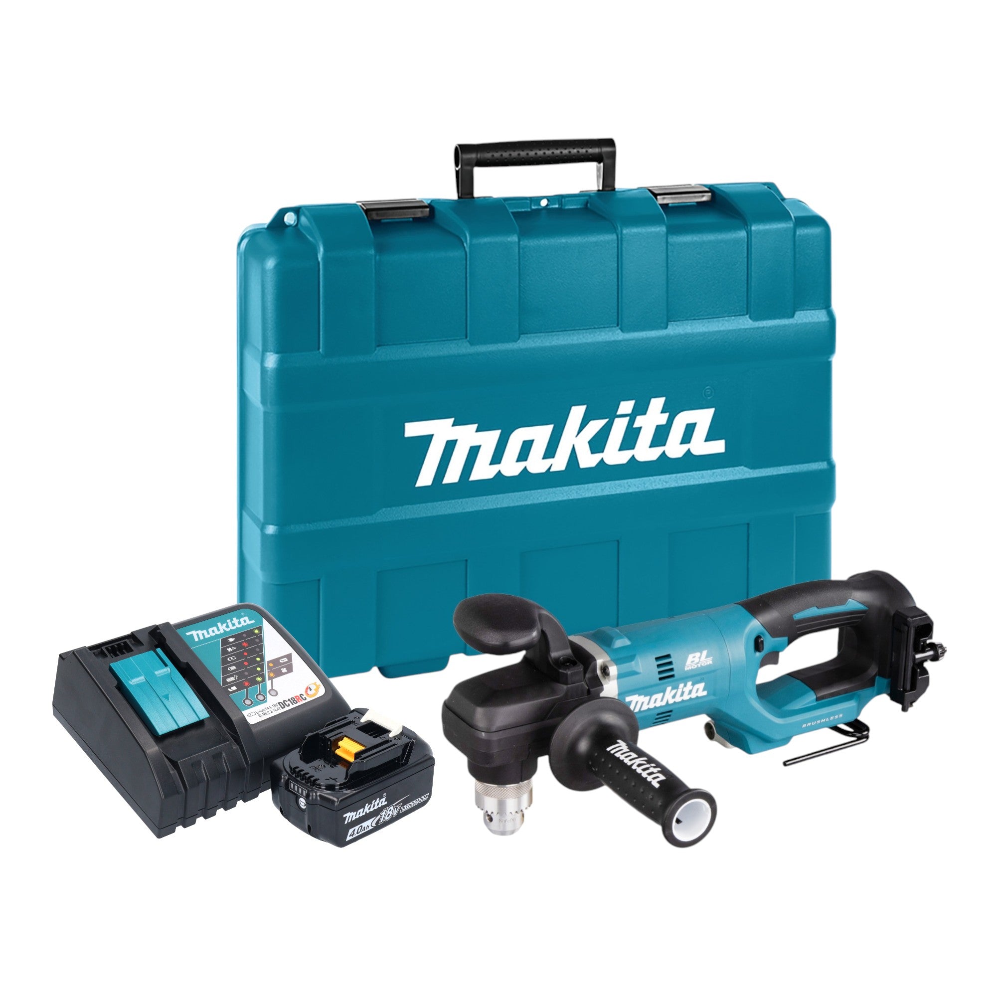 Makita DDA 450 RM1K Akku Winkelbohrmaschine 18 V 70 Nm Brushless 1x Akku 4 0 Ah Ladegeraet Koffer 0 - toolbrothers
