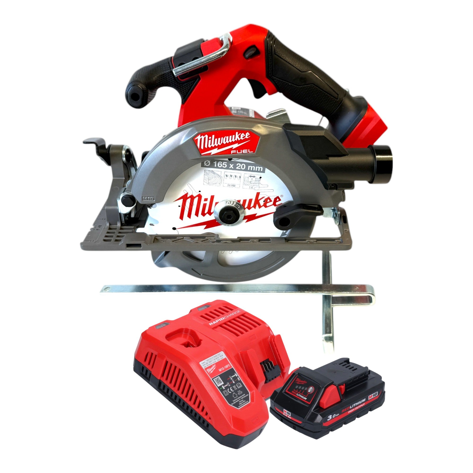 Milwaukee M18 FCS552 301 Akku Handkreissaege 18 V 165 mm Brushless 1x Akku 3 0 Ah Ladegeraet 0 - toolbrothers