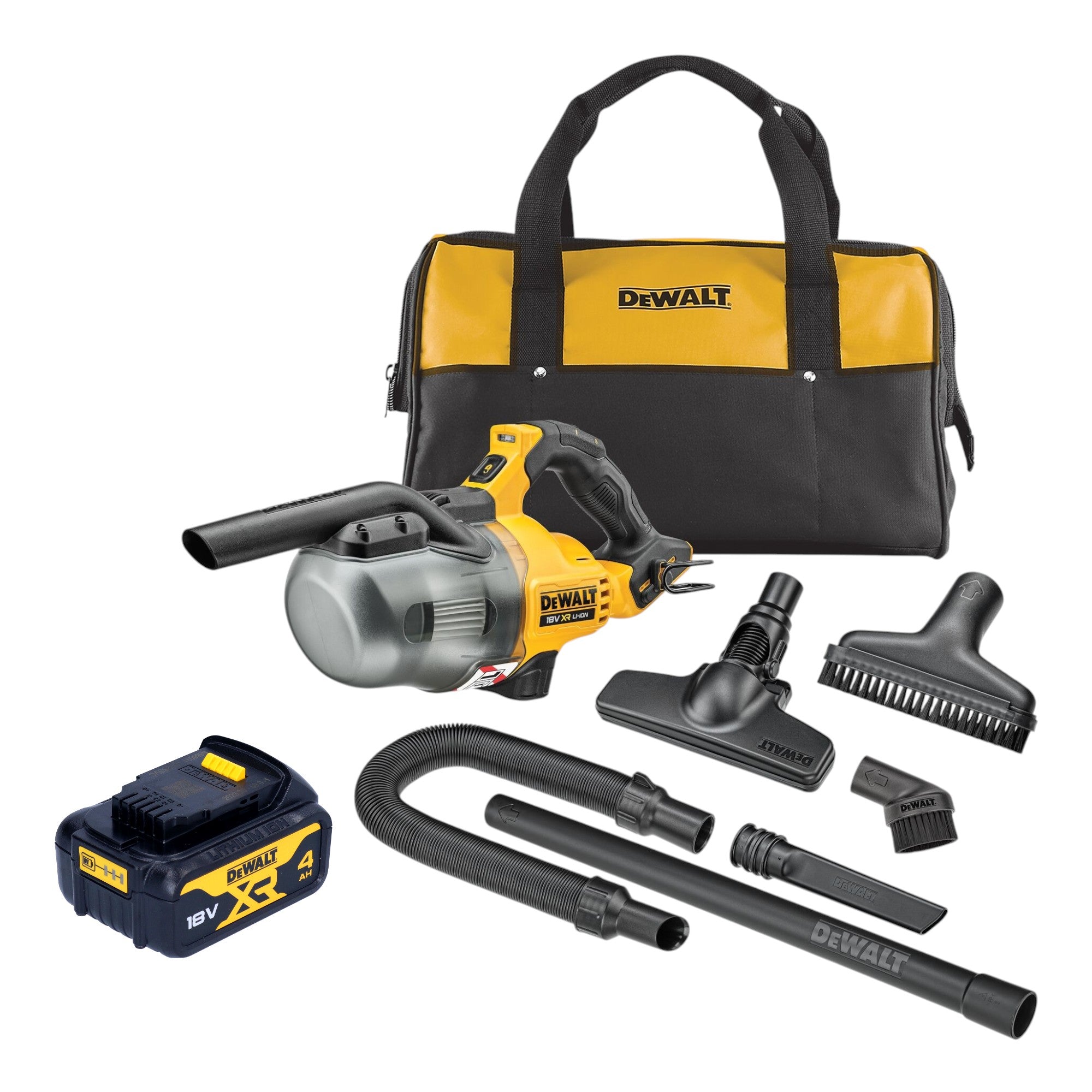 DeWalt DCV 501 LN Akku Stabsauger 18 V 0 7 l Staubklasse L 1x Akku 4 0 Ah ohne Ladegeraet 0 - toolbrothers