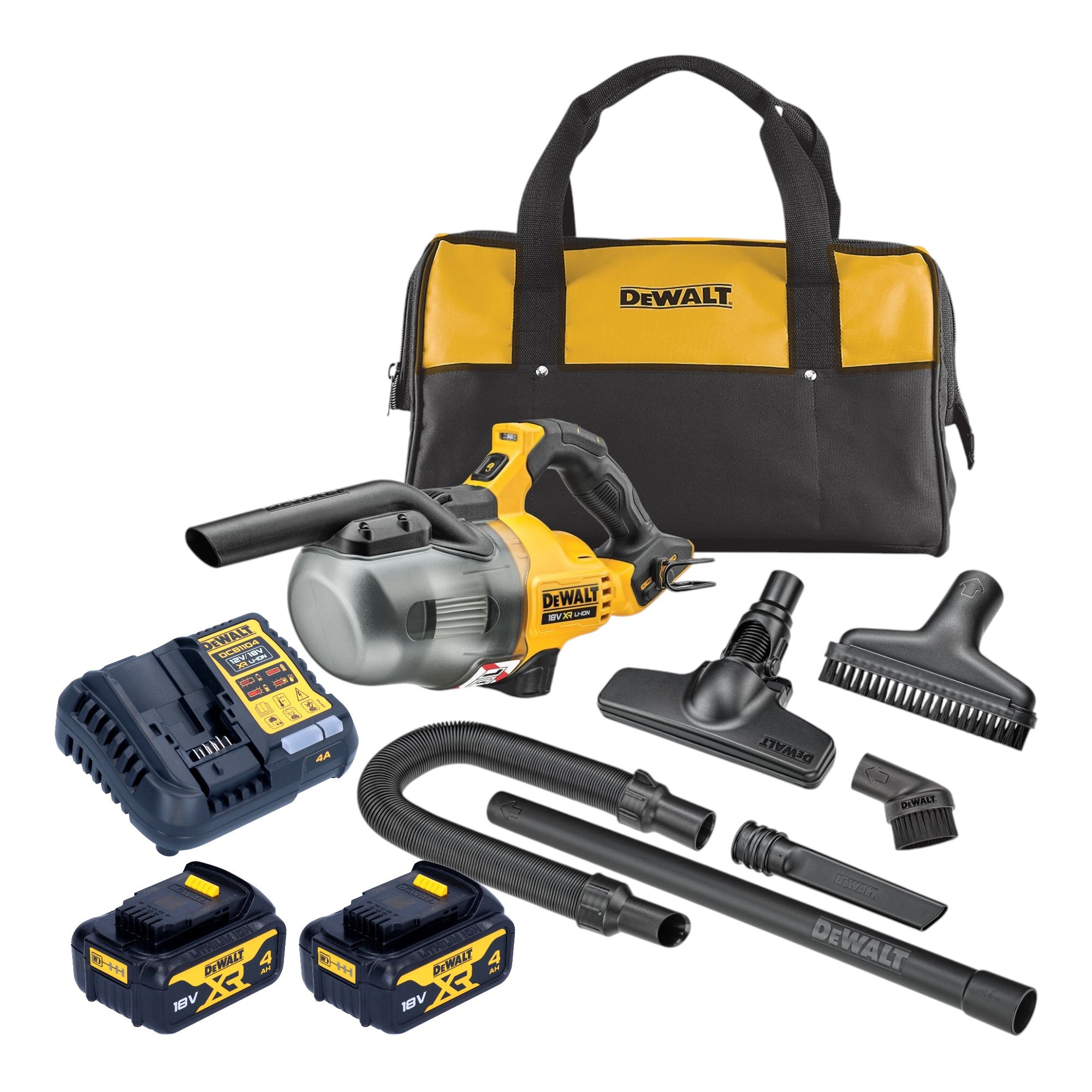 DeWalt DCV 501 LM2 Akku Stabsauger 18 V 0 7 l Staubklasse L 2x Akku 4 0 Ah Ladegeraet 0 - toolbrothers