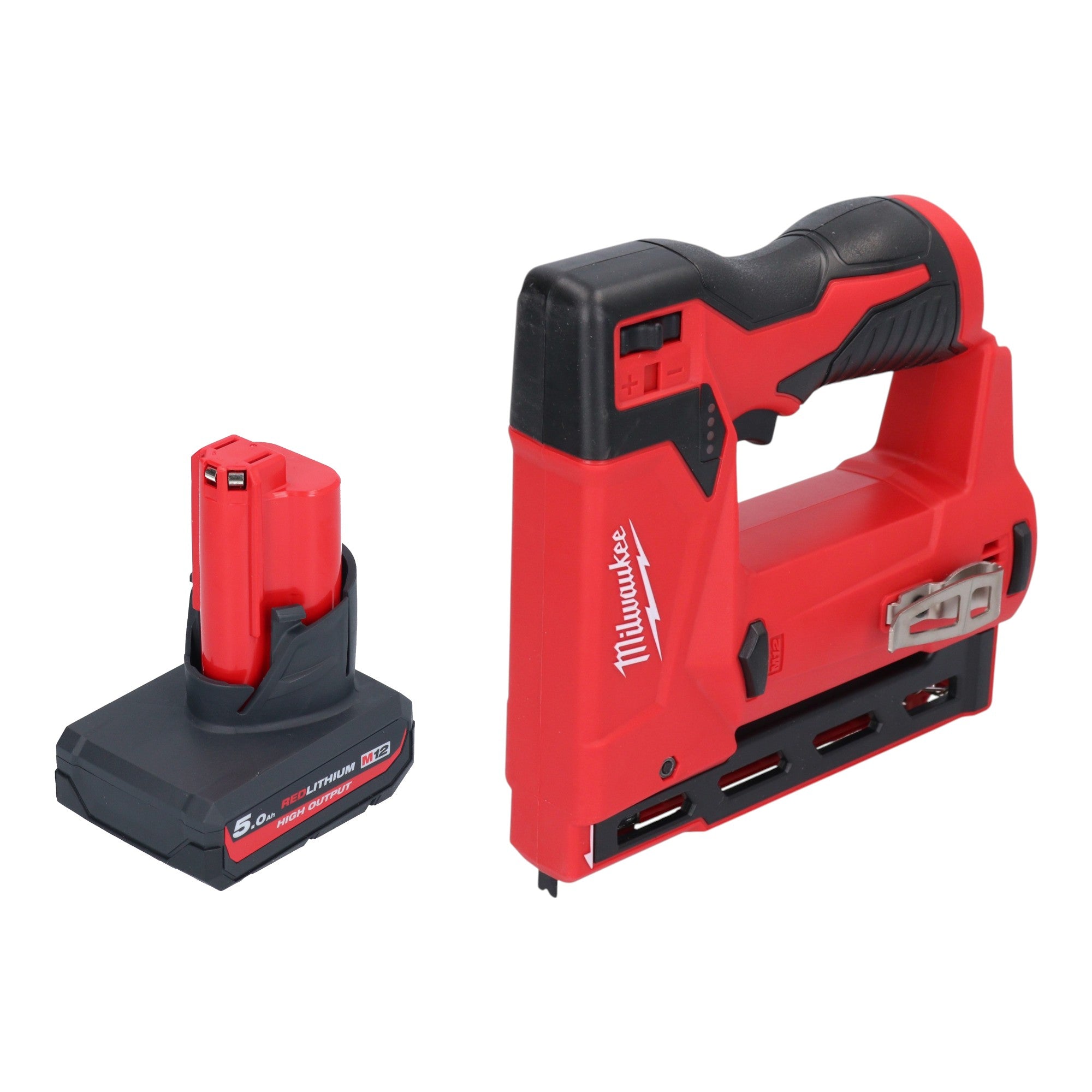 Milwaukee M12 BST 501 Akku Tacker 12 V 6 14 mm 1x Akku 5 0 Ah ohne Ladegeraet 0 - toolbrothers