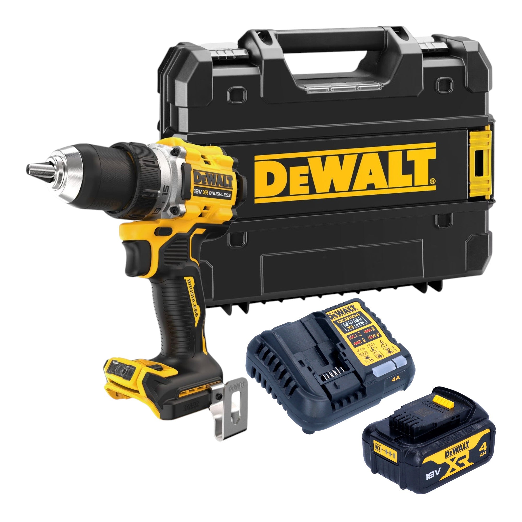 DeWalt DCD 800 M1T Akku Bohrschrauber 18 V 90 Nm Brushless 1x Akku 4 0 Ah Ladegeraet TSTAK 0 - toolbrothers