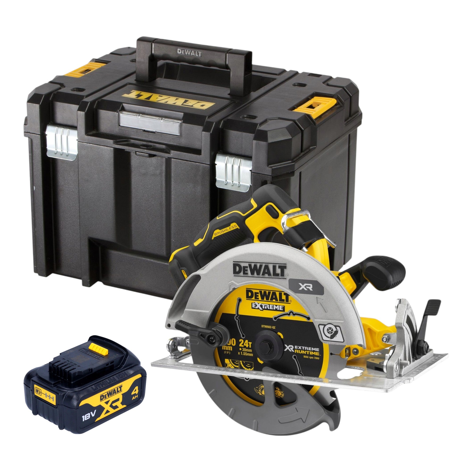 DeWalt DCS 573 NT Akku Handkreissaege 18 V 190 x 30 mm Brushless 1x Akku 4 0 Ah TSTAK ohne Ladegeraet 0 - toolbrothers