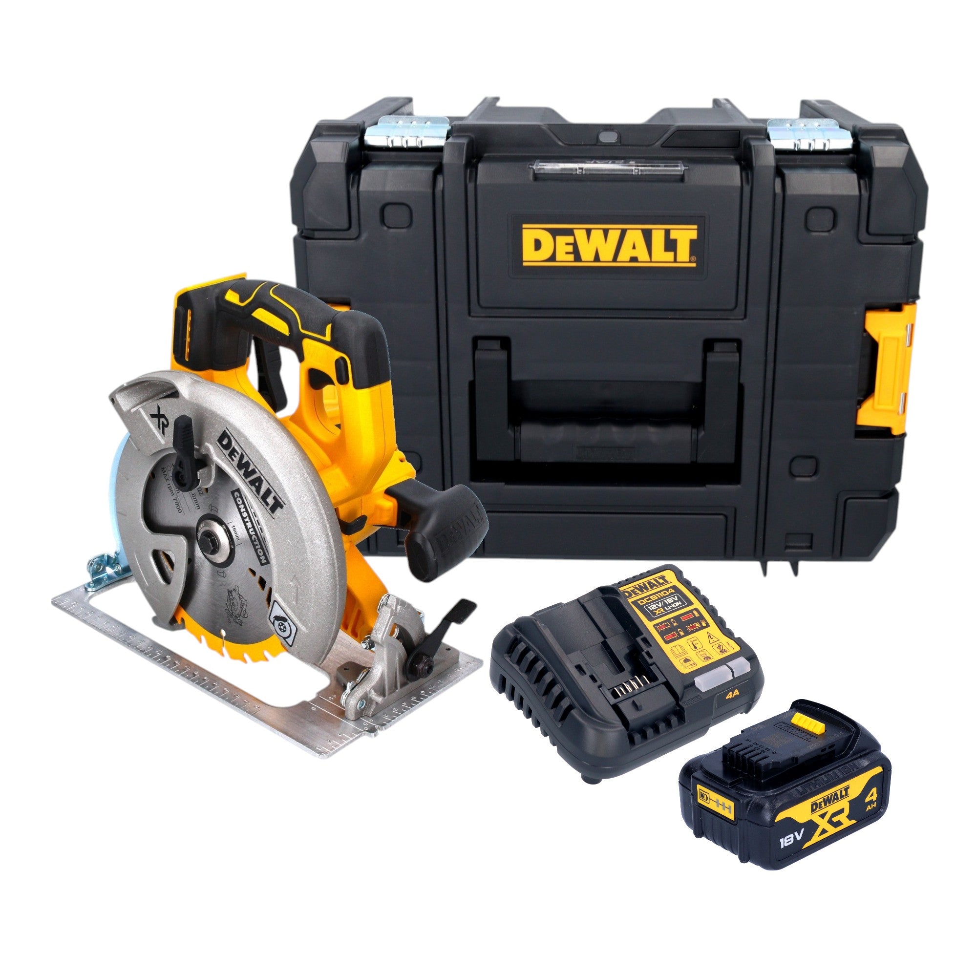 DeWalt DCS 570 M1T Akku Handkreissaege 18 V 184 mm Brushless 1x Akku 4 0 Ah Ladegeraet TSTAK 0 - toolbrothers