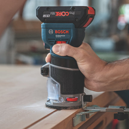 Bosch GKF 18V 8 Professional Akku Kantenfraese 18 V 8 0 mm Brushless 1x Akku 5 0 Ah ohne Ladegeraet 4 - toolbrothers