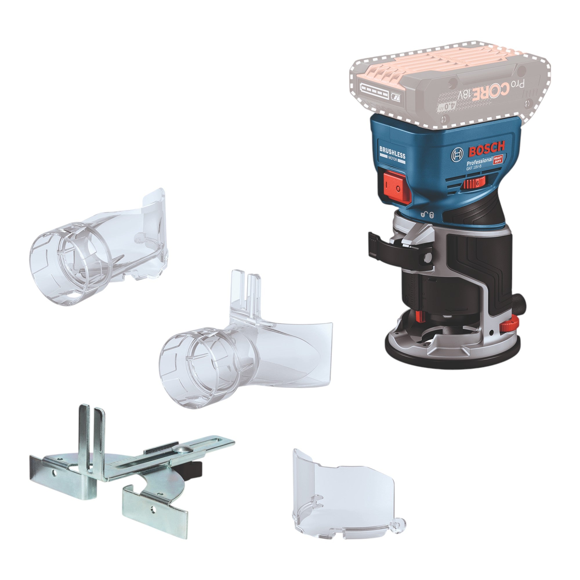 Bosch GKF 18V 8 Professional Akku Kantenfraese 18 V 8 0 mm Brushless 2x ProCORE Akku 4 0 Ah Ladegeraet 1 - toolbrothers