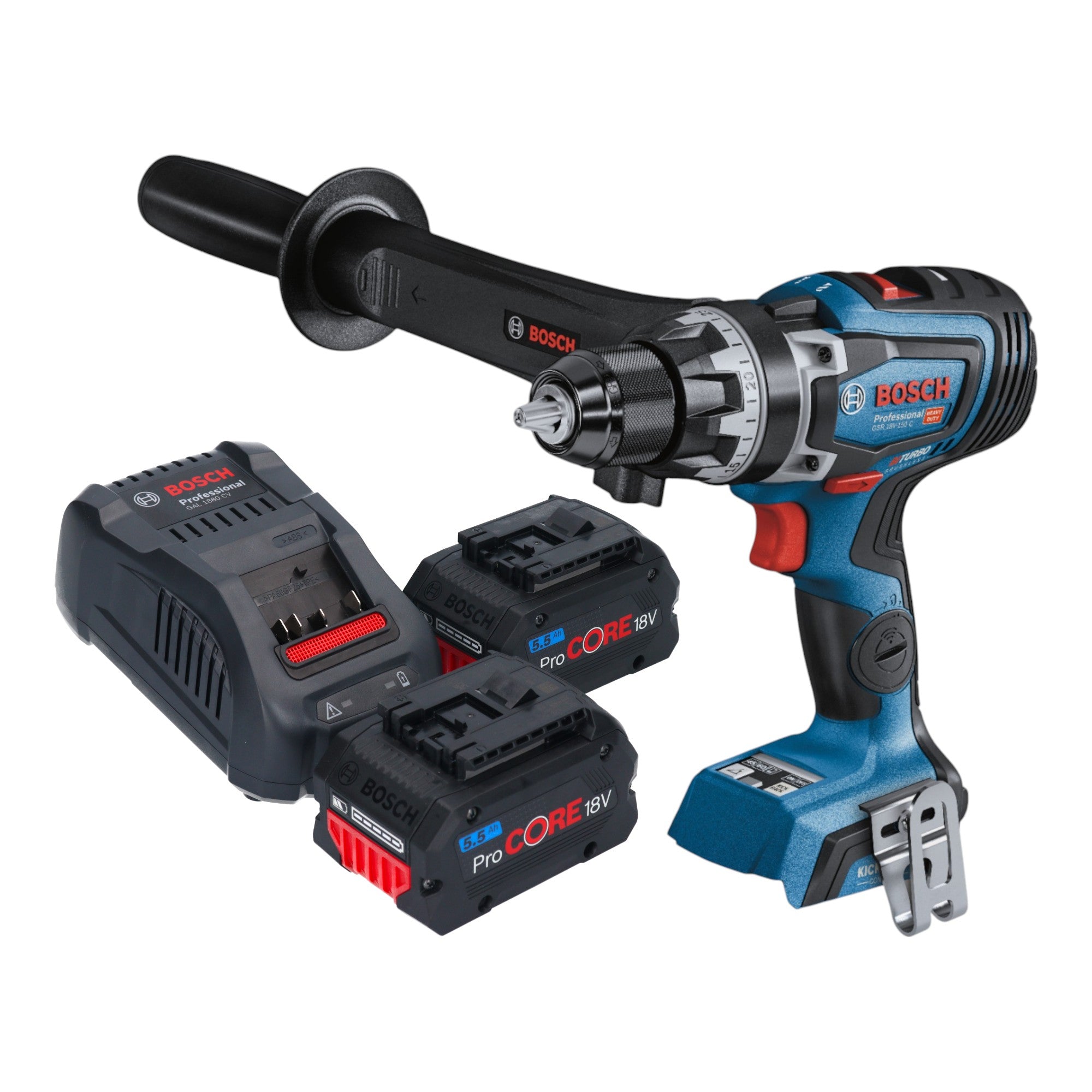 Bosch GSR 18V 150 C Professional Akku Bohrschrauber 18 V 150 Nm Brushless 2x ProCORE Akku 5 5 Ah Ladegeraet 0 - toolbrothers