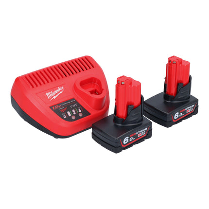Milwaukee M12 FHS 602 Akku Astsaege 12 V 15 cm Brushless 2x Akku 6 0 Ah Ladegeraet 2 - toolbrothers