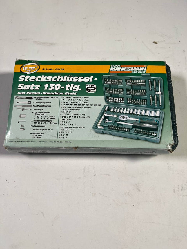 Brueder Mannesmann Steckschluessel und Bitsatz 130 teilig M29166 Unvollstaendig 1 - toolbrothers
