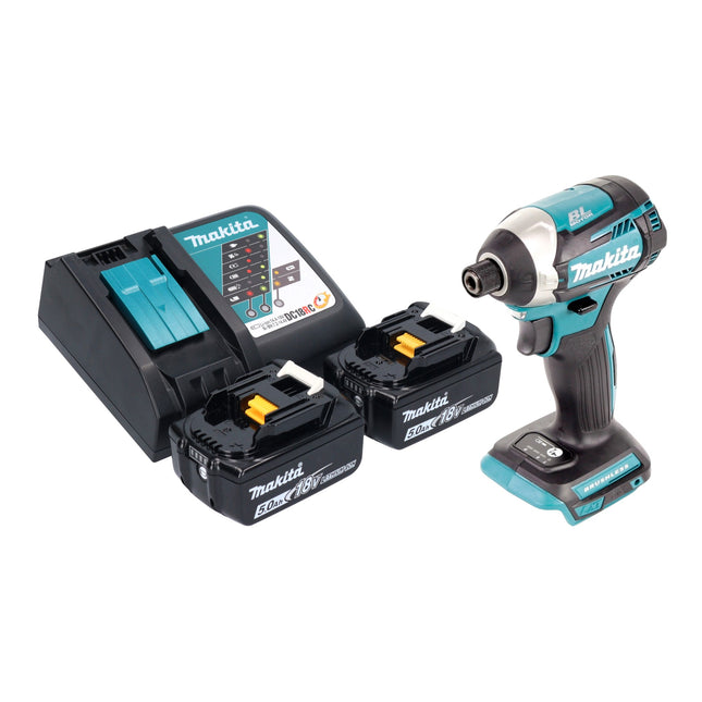 Makita DTD 154 RT Akku Schlagschrauber 18 V 175 Nm 1 4 Brushless 2x Akku 5 0 Ah Ladegeraet 0 - toolbrothers
