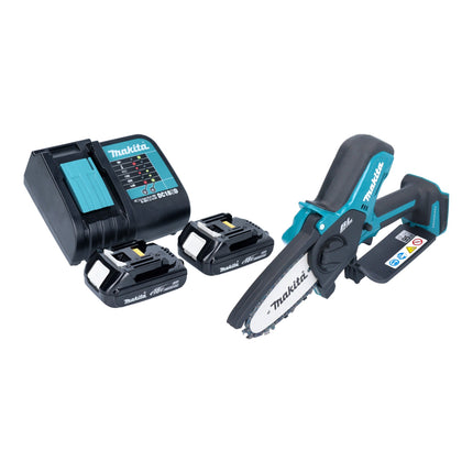 Makita DUC 101 SY201 Akku Astsaege 18 V 10 cm Brushless 2x Akku 1 5 Ah Ladegeraet 0 - toolbrothers