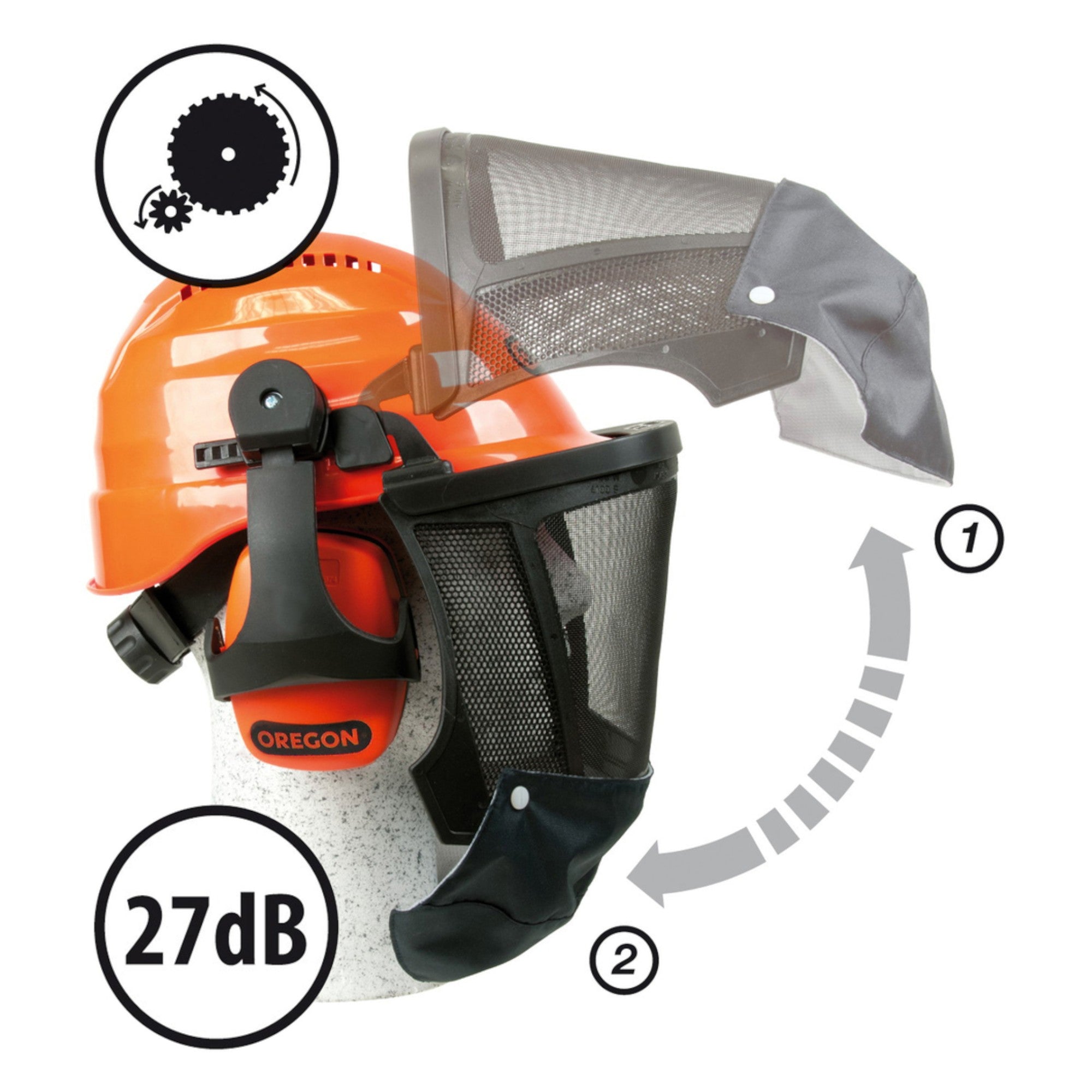 Oregon WAIPUA Schutzhelm mit Gesichtsschutz und Gehoerschuetz 562413  3 - toolbrothers