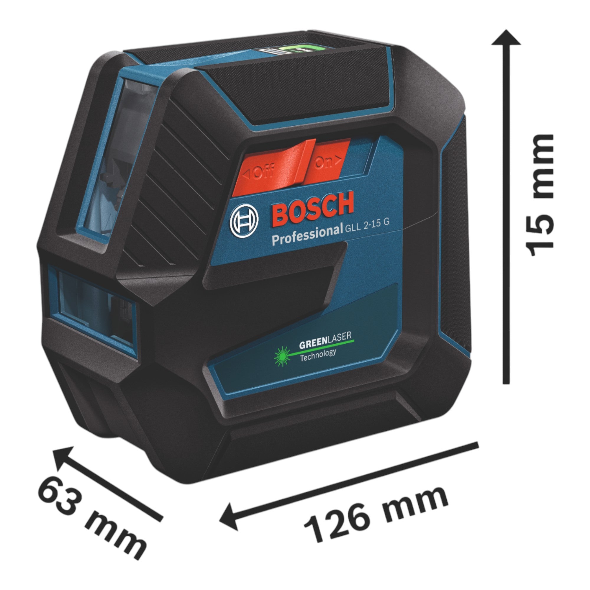 Bosch GLL 2 15 G Professional Linienlaser 15 m IP 64 gruen 0601063W02 Koffer 2 - toolbrothers