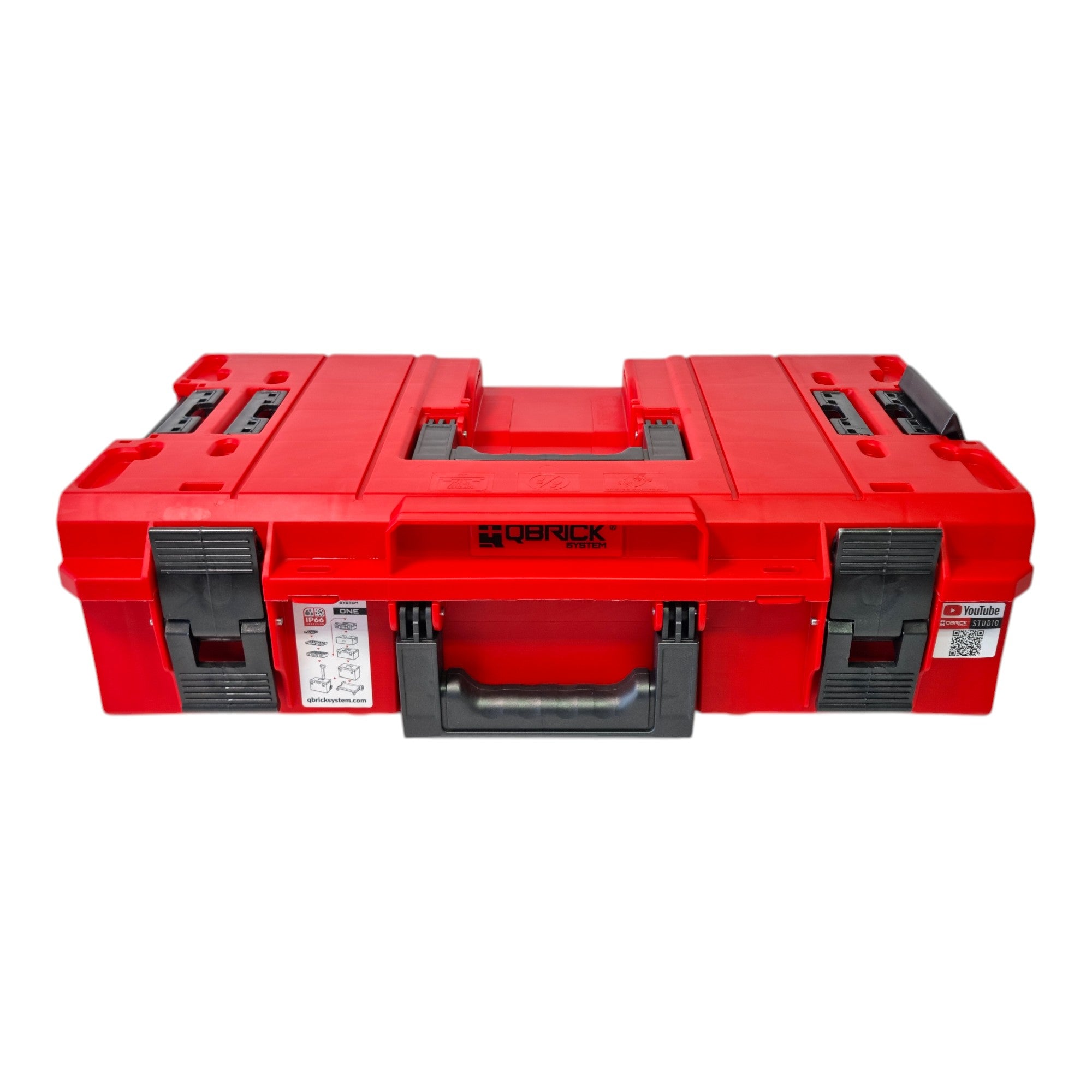 Qbrick System ONE 200 Vario RED ULTRA HD Custom Werkzeugkoffer modularer Organizer 585 x 385 x 190 mm 15 4 l stapelbar IP66 alte Version 1 - toolbrothers