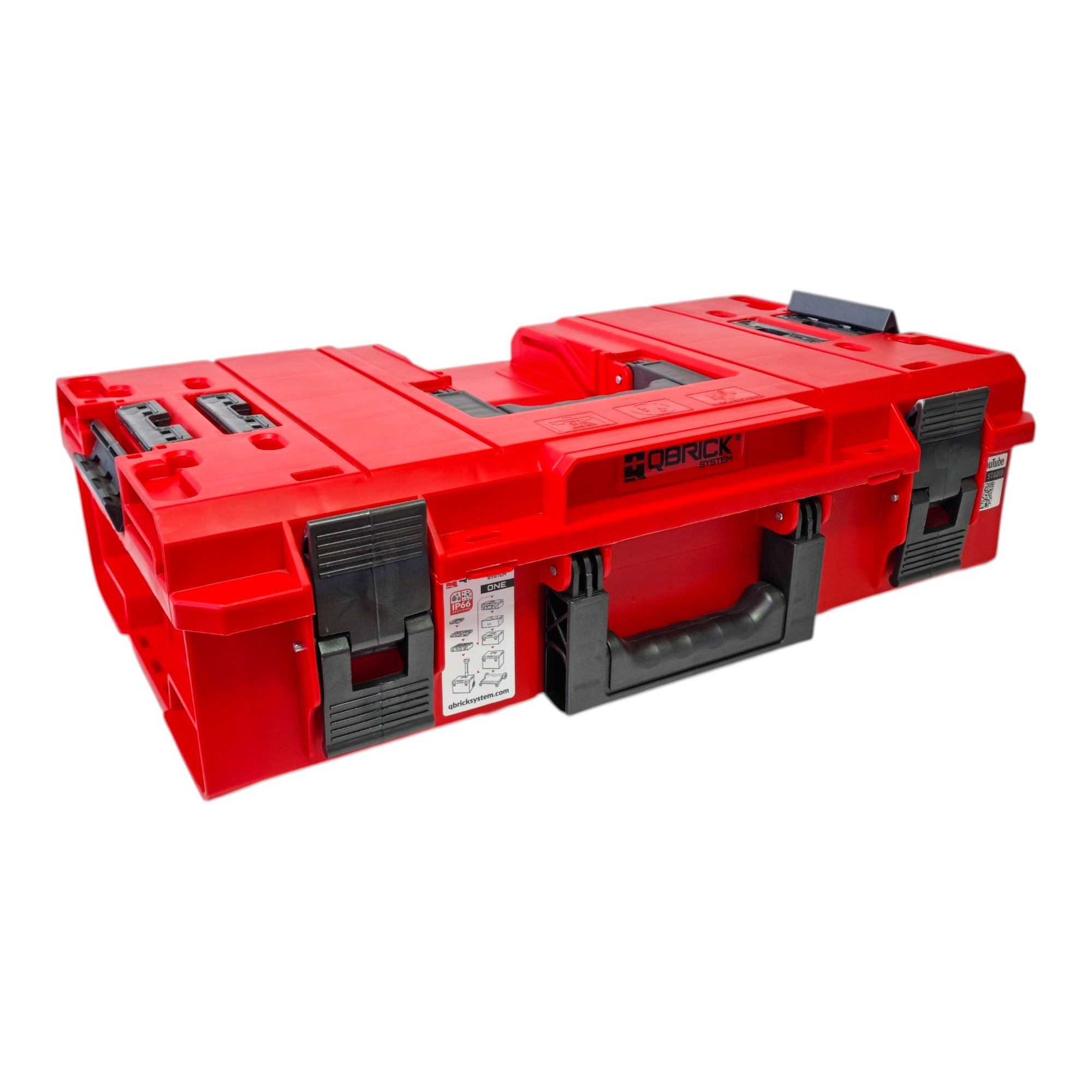 Qbrick System ONE 200 Vario RED ULTRA HD Custom Werkzeugkoffer modularer Organizer 585 x 385 x 190 mm 15 4 l stapelbar IP66 alte Version 2 - toolbrothers