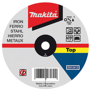 Makita Trennscheibe Stahl 125 x 22,23 x 1 mm ( P-53023 ) A60R Körnung 1 Stück für Winkelschleifer