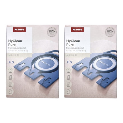 Miele 2x HyClean Pure GN Staubsaugerbeutel 8 Stueck mit Filter 2x 12421130 fuer Complete C2 C3 Classic C1 S8 S5 S2 0 - toolbrothers