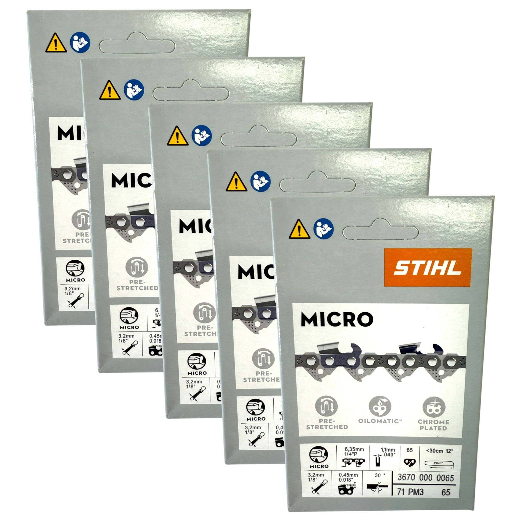 Stihl 5x 1 4 Picco Micro 3 PM3 Saegekette 30 cm 1 4 P 1 1 mm 65 TG 5 Stueck 5x 36700000065  0 - toolbrothers
