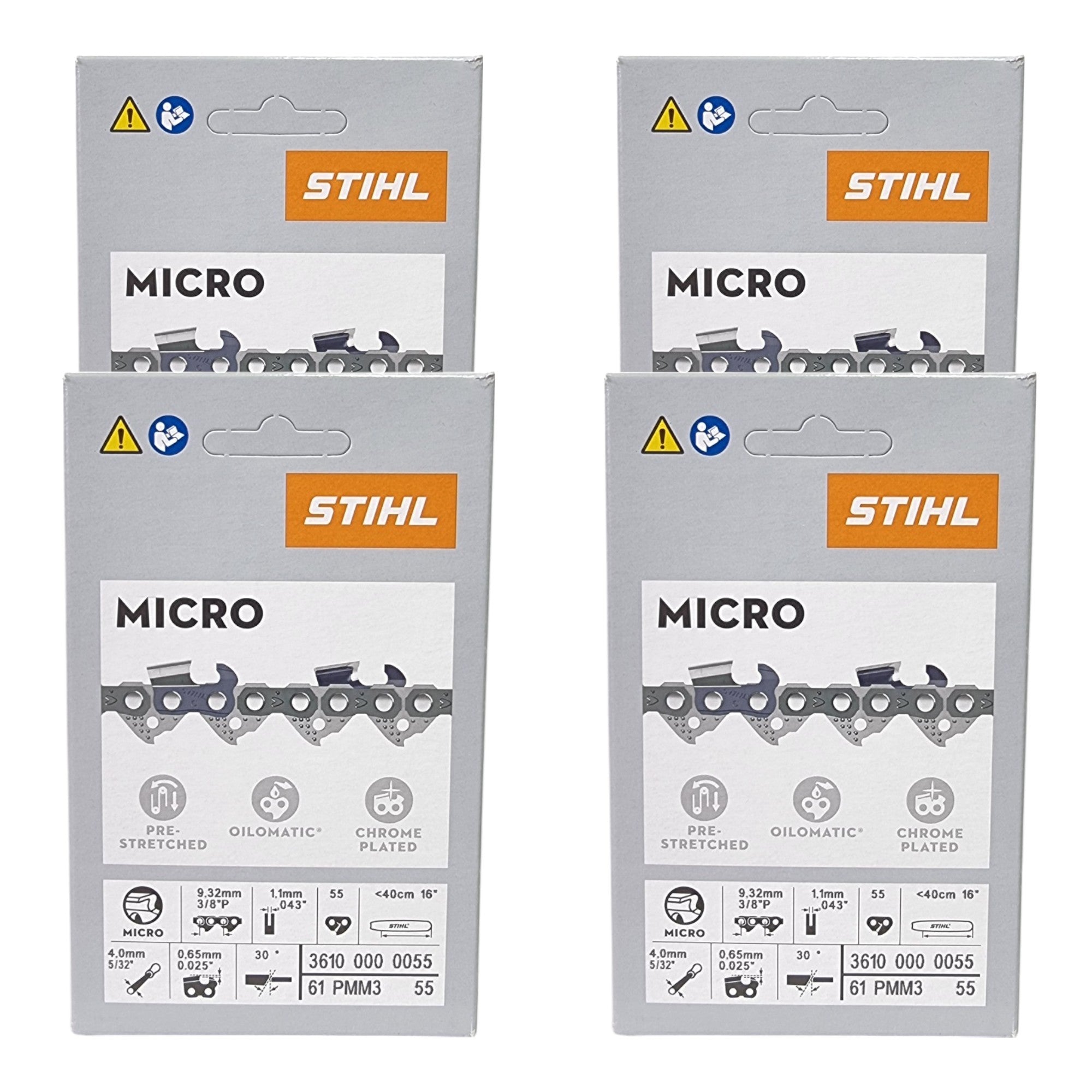 STIHL Picco Micro Mini 3 Saegekette 40 cm 3 8 P 1 1 mm 55 TG 4 Stk 4x 36100000055  0 - toolbrothers