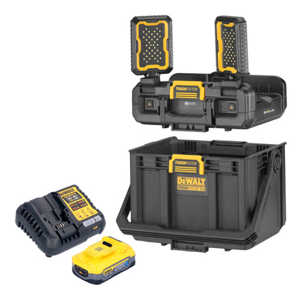 DeWalt DWST08061 1 Werkzeugbox mit integrierten Leuchten 395 x 352 x 255 mm ToughSystem 2 0 1x Powerstack Akku 5 0 Ah Ladegeraet 0 - toolbrothers