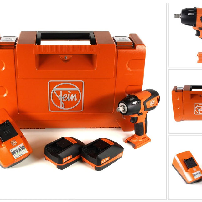 FEIN ASCD 18-300 W2 Akku Schlagschrauber 18 V Brushless 1/2" im Koffer + 2 x 2,5 Ah Akku + Ladegerät - Toolbrothers