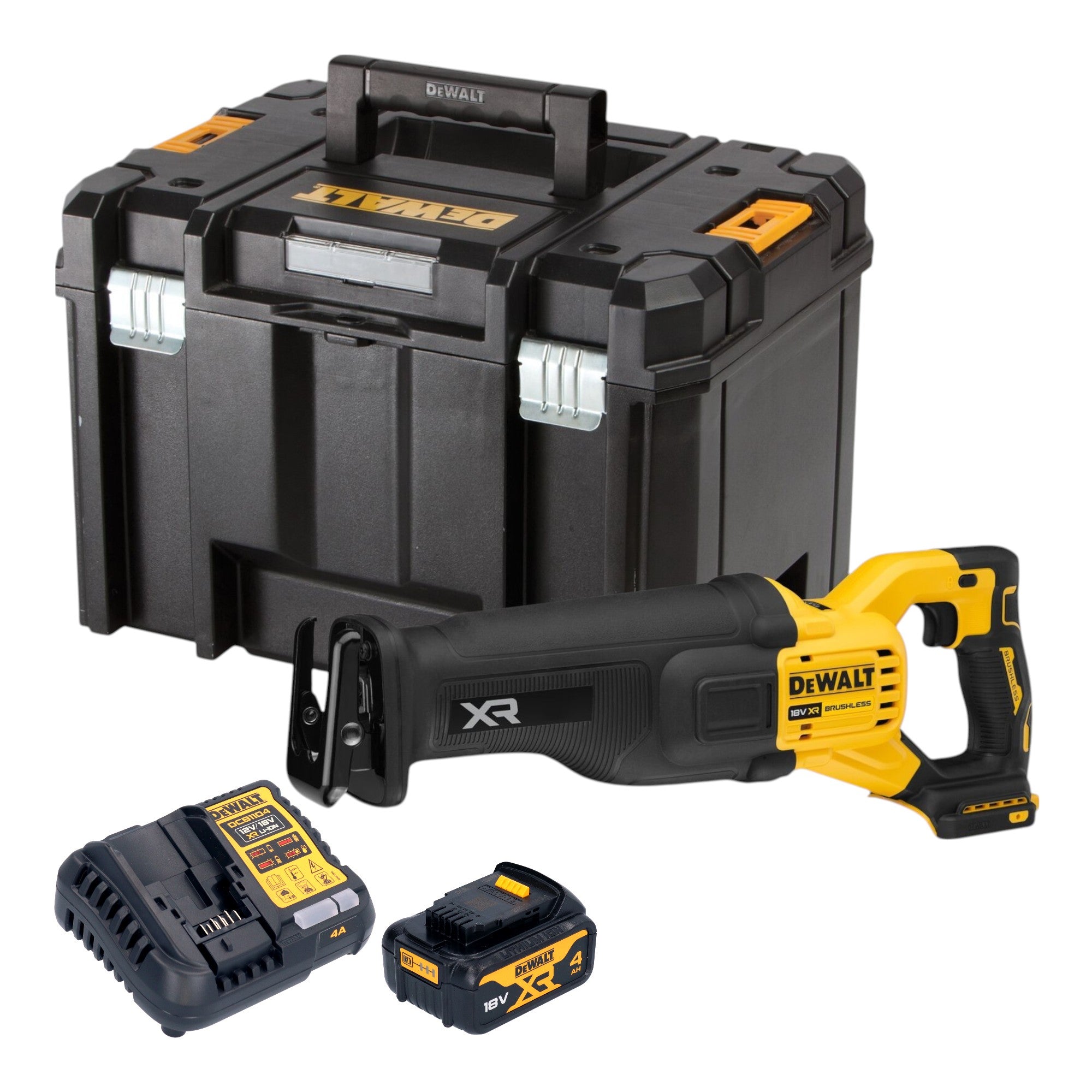 DeWalt DCS 386 M1T Akku Saebelsaege 18 V Brushless 1x Akku 4 0 Ah Ladegeraet TSTAK 0 - toolbrothers