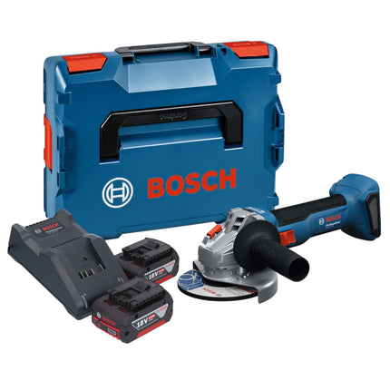 Bosch GWS 18V 8 Professional Akku Winkelschleifer 18 V 125 mm Brushless 2x Akku 4 0 Ah Ladegeraet L Boxx 0 - toolbrothers