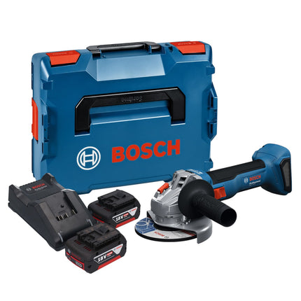 Bosch GWS 18V 8 Professional Akku Winkelschleifer 18 V 125 mm Brushless 06019N9003 2x Akku 5 0 Ah Ladegeraet L Boxx 0 - toolbrothers