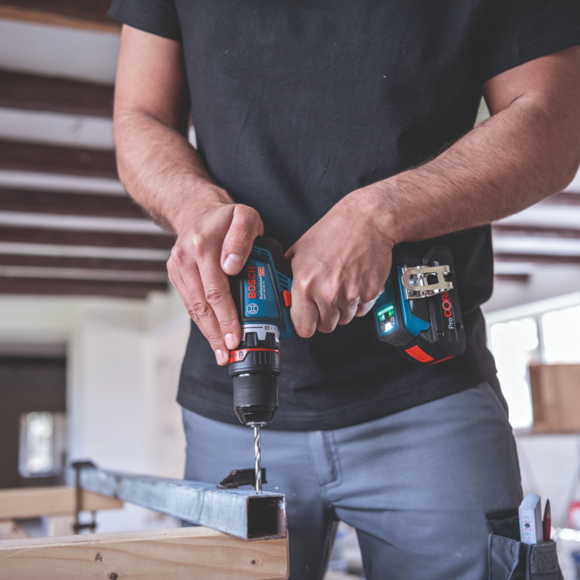 Bosch GSR 18V 90 FC Professional Akku Bohrschrauber 18 V 64 Nm 06019K6205 2x ProCORE Akku 4 0 Ah Ladegeraet L Boxx 4 - toolbrothers
