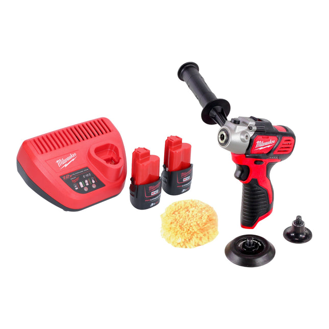 Milwaukee M12 BPS 302 Akku Polierer 12 V 2x Akku 3 0 Ah Ladegeraet 0 - toolbrothers