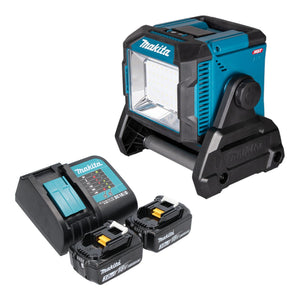Makita ML 005 G SF Akku Baustellenleuchte 18 / 40 V max. 3.600 lm + 2x Akku 3,0 Ah + Ladegerät