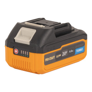 Procraft 20 4 Turbo Akku 20 V 4 0 Ah 4000 mAh Li ion mit Ladestandsanzeige 0 - toolbrothers
