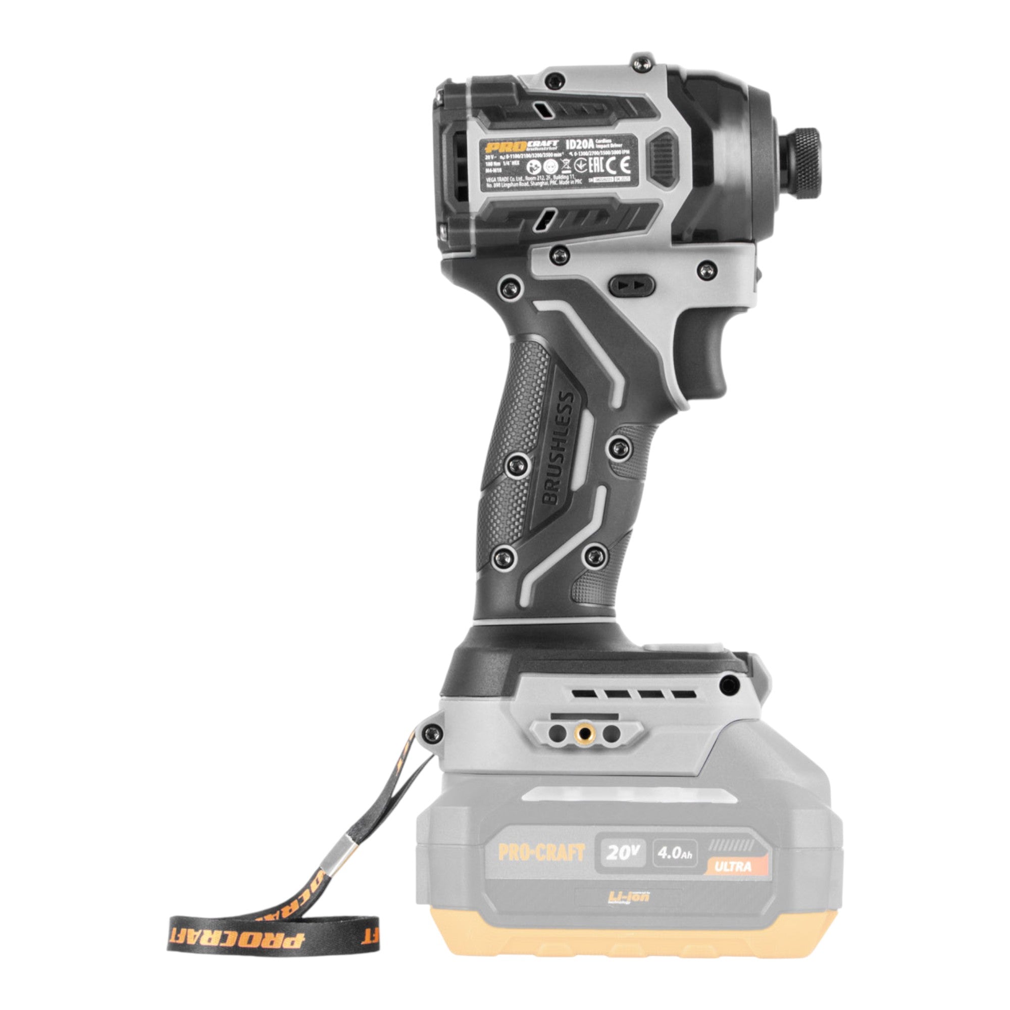 Procraft Industrial ID20Abb Akku Schlagschrauber 20 V 180 Nm 1 4 1x Akku 4 0 Ah Ladegeraet 4 - toolbrothers