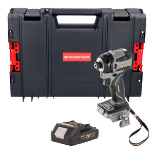 Procraft Industrial ID20Abb Akku Schlagschrauber 20 V 180 Nm 1/4" + 1x Akku 2,0 Ah + RHINO Toolcase - ohne Ladegerät