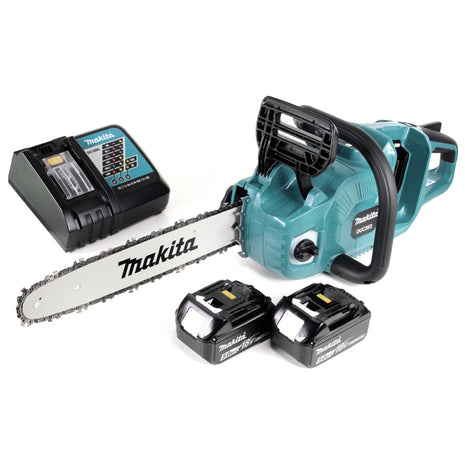 Makita DUC 353 RT2 Akku Kettensäge 36V ( 2x18V ) Brushless 35 cm + 2x 5,0 Ah Akku + Ladegerät - Toolbrothers