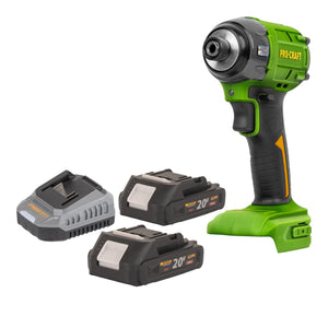 Procraft PS22bb Akku Schlagschrauber 20 V 230 Nm 1/4" Brushless + 2x Akku 2,0 Ah + Ladegerät