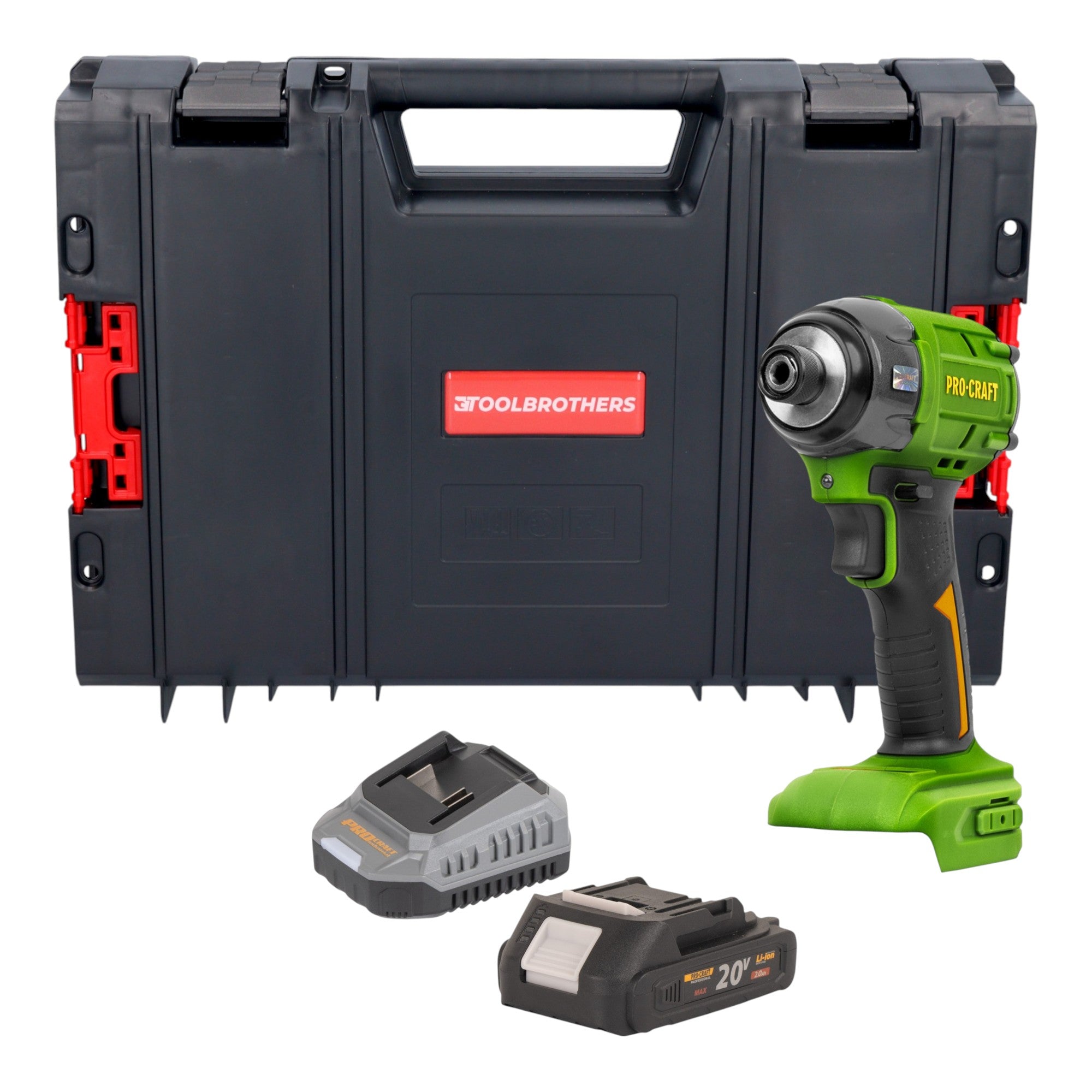 Procraft PS22bb Akku Schlagschrauber 20 V 230 Nm 1 2 Brushless 1x Akku 2 0 Ah Ladegeraet RHINO Toolcase 0 - toolbrothers
