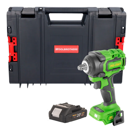 Procraft PWA18bb Akku Schlagschrauber 20 V 550 Nm 1 2 Brushless 1x Akku 2 0 Ah RHINO Toolcase ohne Ladegeraet 0 - toolbrothers
