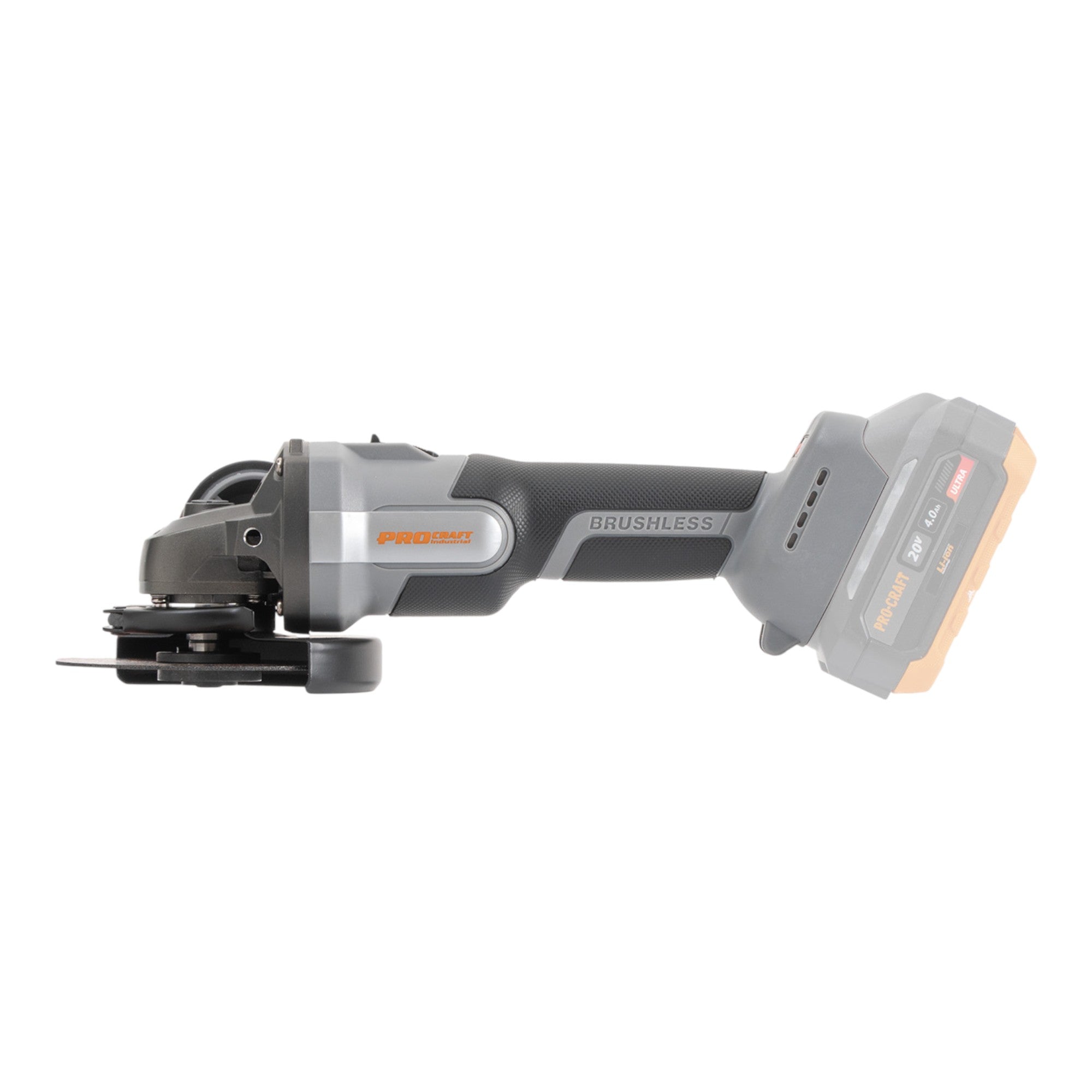 Procraft Industrial AG125Abb Akku Winkelschleifer 20 V 125 mm Brushless 2x Akku 2 0 Ah Ladegeraet 2 - toolbrothers